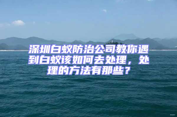 深圳白蚁防治公司教你遇到白蚁该如何去处理，处理的方法有那些？