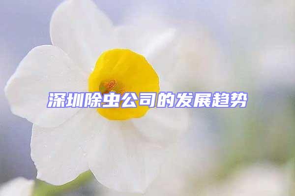 深圳除虫公司的发展趋势