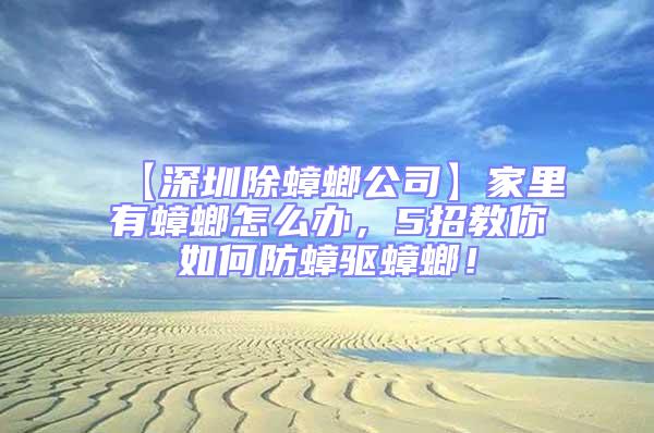 【深圳除蟑螂公司】家里有蟑螂怎么办，5招教你如何防蟑驱蟑螂！