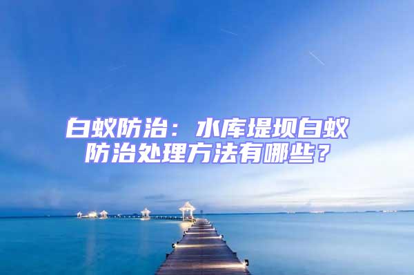 白蚁防治：水库堤坝白蚁防治处理方法有哪些？