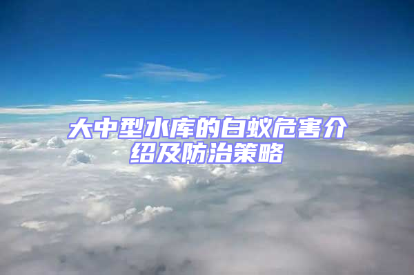 大中型水库的白蚁危害介绍及防治策略