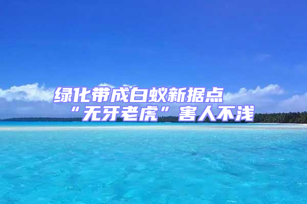 绿化带成白蚁新据点 “无牙老虎”害人不浅